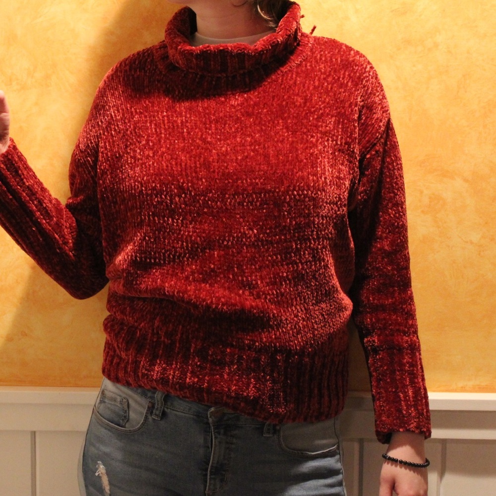 Cashmere sweater, red